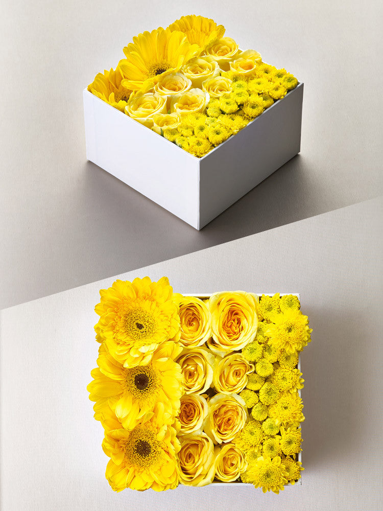 Floral Box M - Triple Yellow