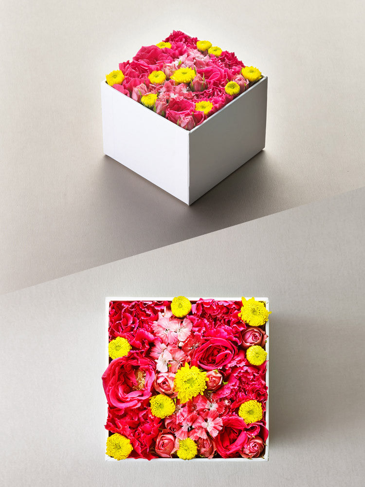 Floral Box S - Pink and Yellow
