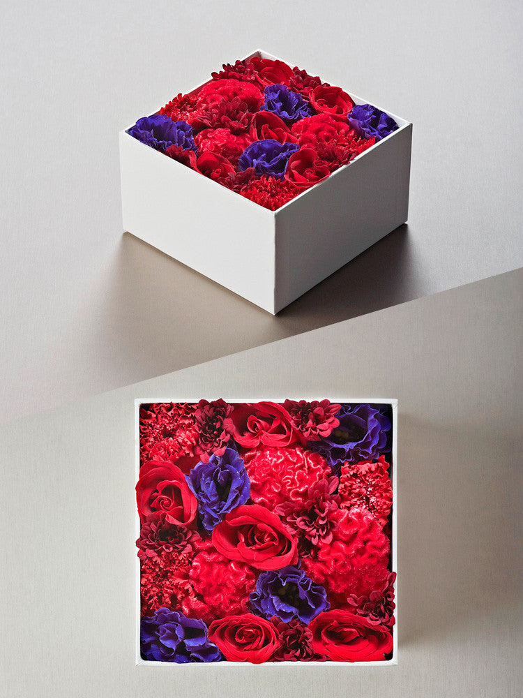 Floral Box M - Red and Purple