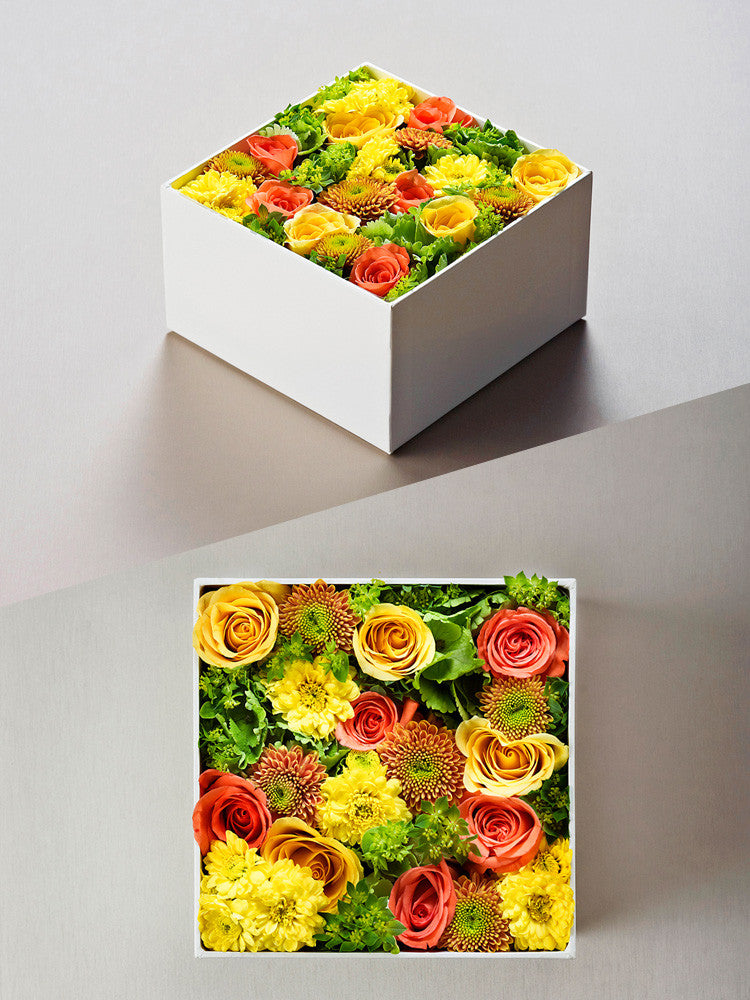 Floral Box M - Yellow and Green