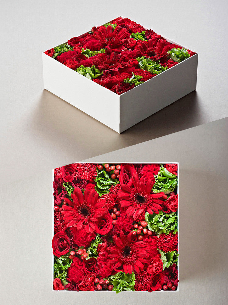 Floral Box L - Red